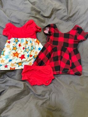 Red Buffalo Plaid & Star Print Kids Matching Set - 2-Pack